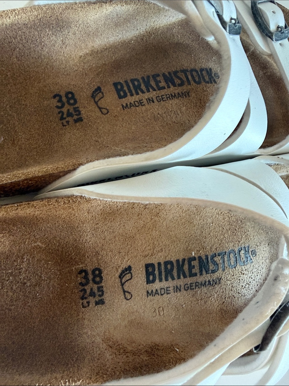Birkenstock Florida Birko-Flor White Three Straps Slide Sandals size 7 L - Picture 4 of 8